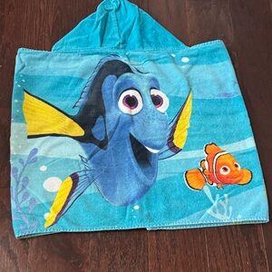 Disney Finding Dory Kids Hooded Towel Coverup in Blue and Yellow